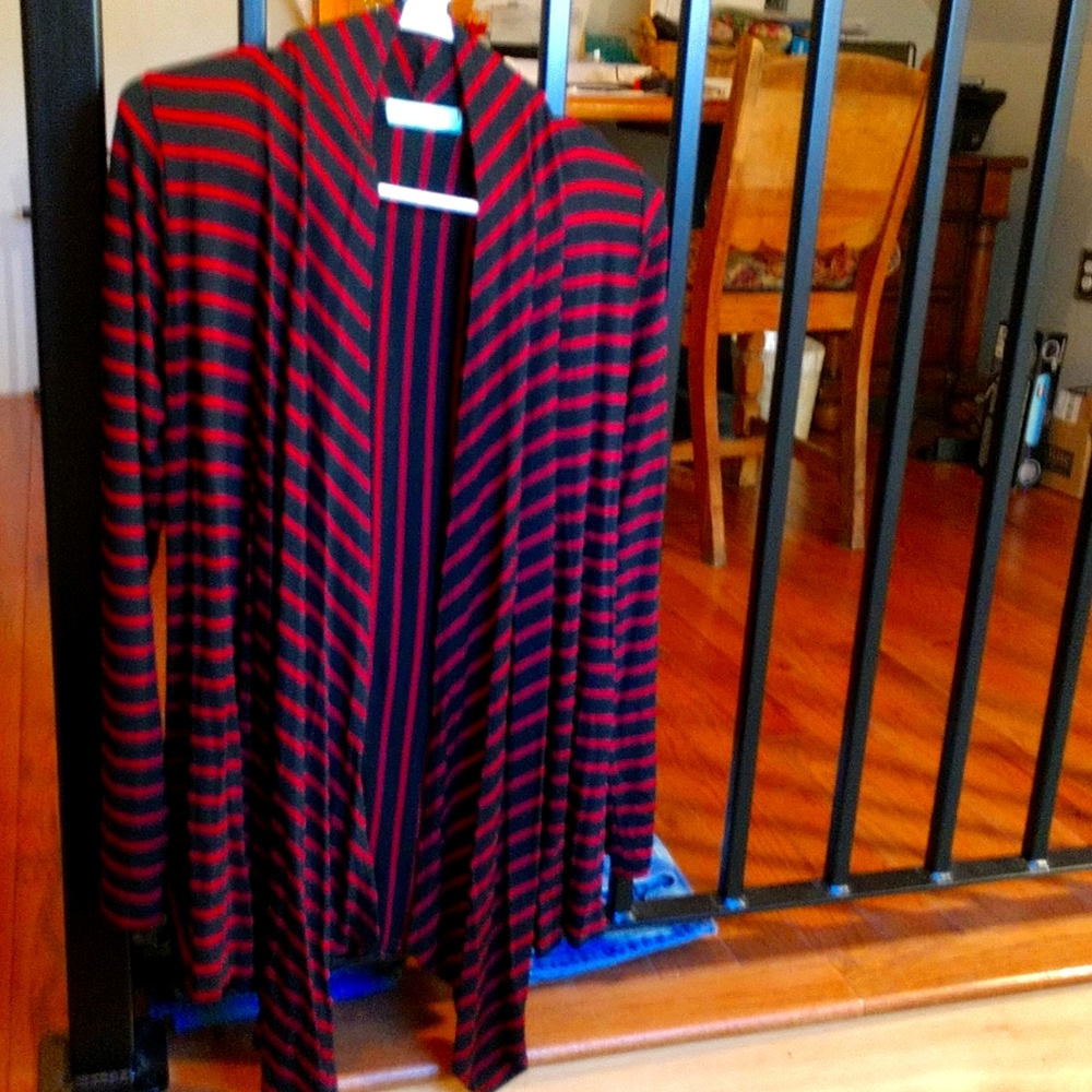 Long sleeve open front shirt